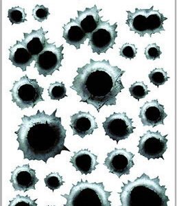 Simulation Bullet Hole Car Sticker, Car Bullet Hole Crack Car Sticker