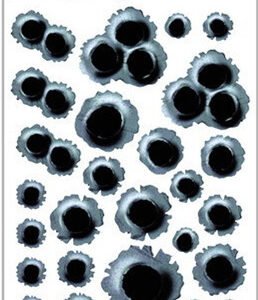 Simulation Bullet Hole Car Sticker, Car Bullet Hole Crack Car Sticker – D