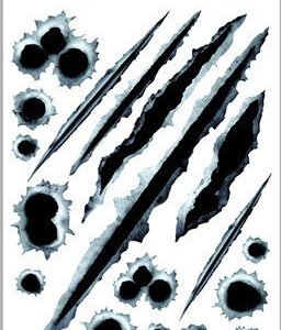Simulation Bullet Hole Car Sticker, Car Bullet Hole Crack Car Sticker – C