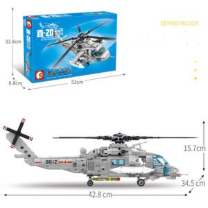 Senbao Aerospace Series AVIC Aircraft-Straight 20 Navy Type Children Assembled Puzzle – 25