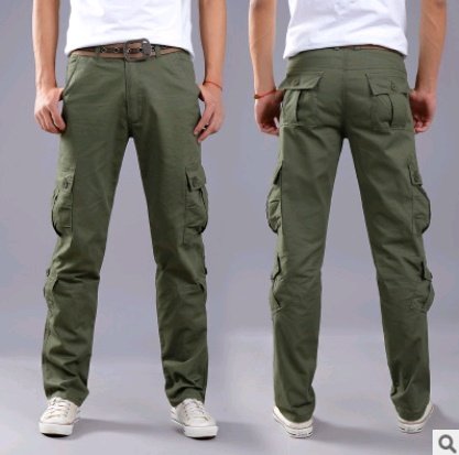 Men's multi-pocket overalls military pants casual trousers sports outdoor men's clothing - Image 4