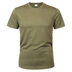 Quick-drying military fan short sleeve training suit – Army Green, 3XL