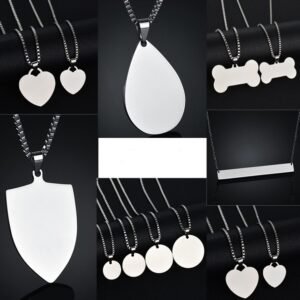 Titanium steel military brand stainless steel men’s necklace private custom dog brand name pendant offering lettering