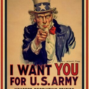 Uncle Sam I want you World War II poster