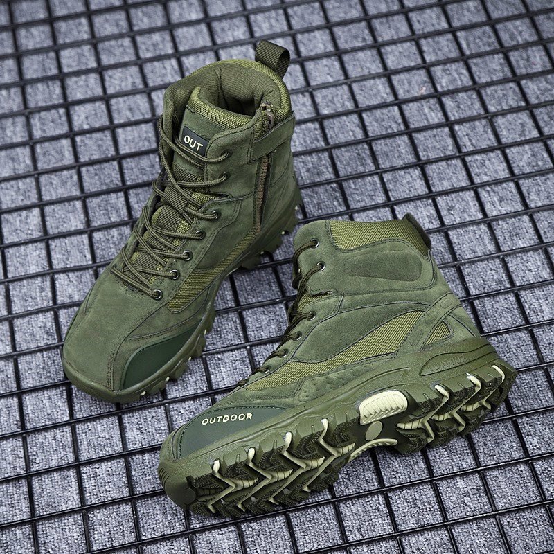 Men's Warm Snow Boots Cowhide Leather Military Shoes Men Waterproof Winter Boots - Image 4