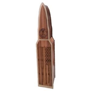 Wooden Bullet Red Wine Gift Box Diy Assembly Red Wine Box Father’s Day Gift Box – Coffee