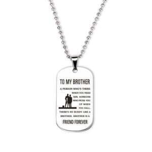 Stainless Steel Military Brand Keychain Necklace Jewelry – Silver, Necklace
