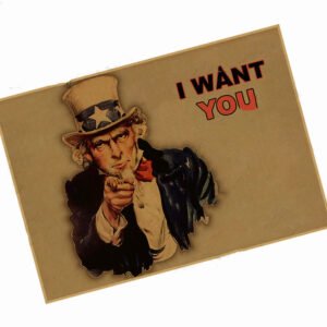 Uncle Sam I want you World War II poster – B