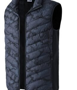 Heated Vest Smart Electric Heating Jacket Men Women Waistcoat Winter – Black with pattern, M