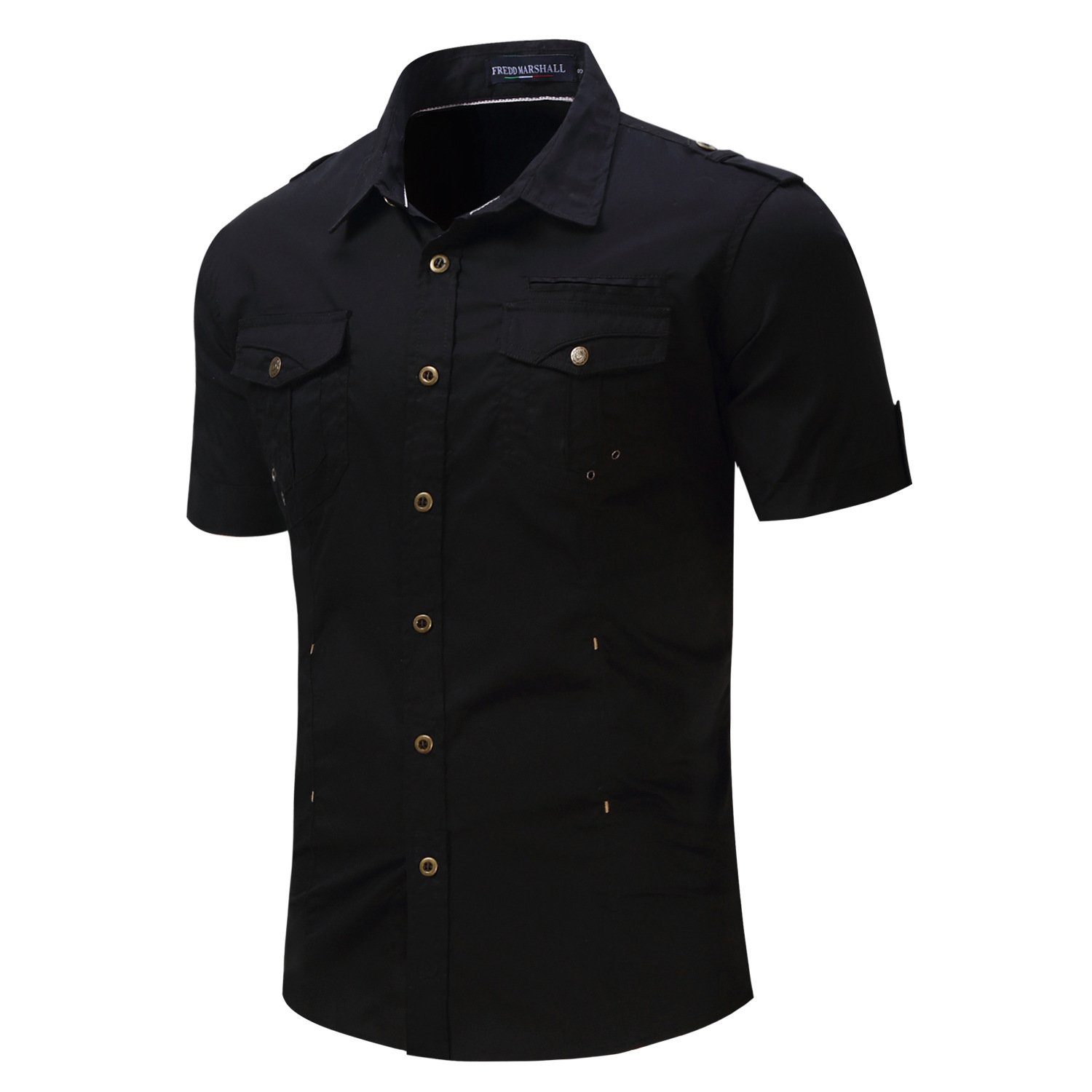 Men's Military Style Outdoor Cotton Short-sleeved Shirt - Image 8