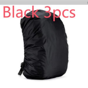 Waterproof Camo Backpack Cover – Black 3pcs, 35L