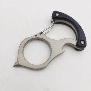 Stainless Steel Multifunctional Keychain Self Defense Tool – Black