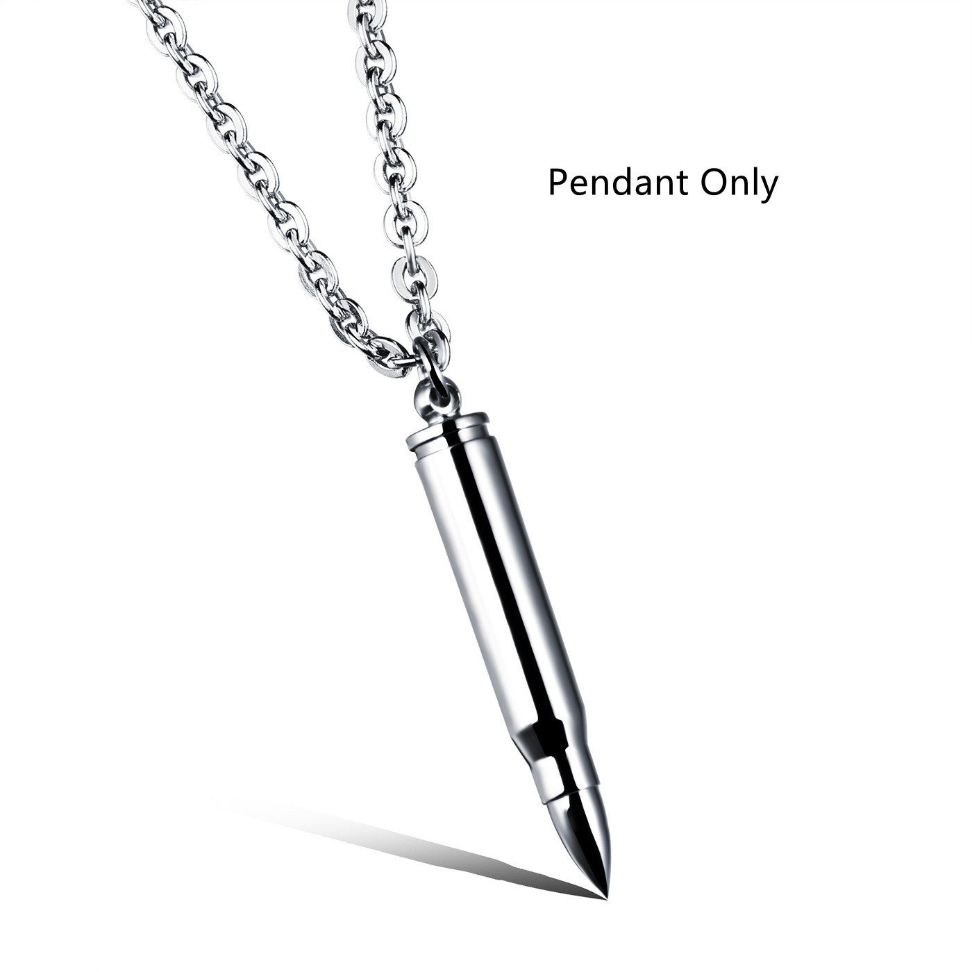Personalized Hip Hop Bullet Stainless Steel Pendant Necklace - Image 6
