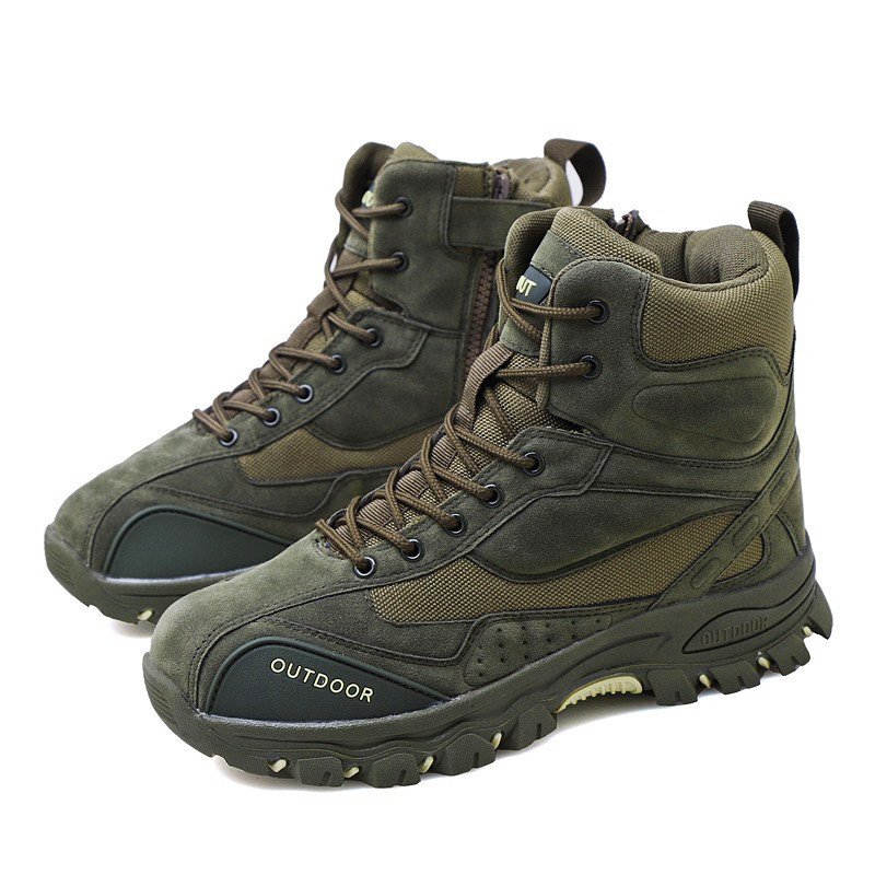 Men's Warm Snow Boots Cowhide Leather Military Shoes Men Waterproof Winter Boots - Image 8