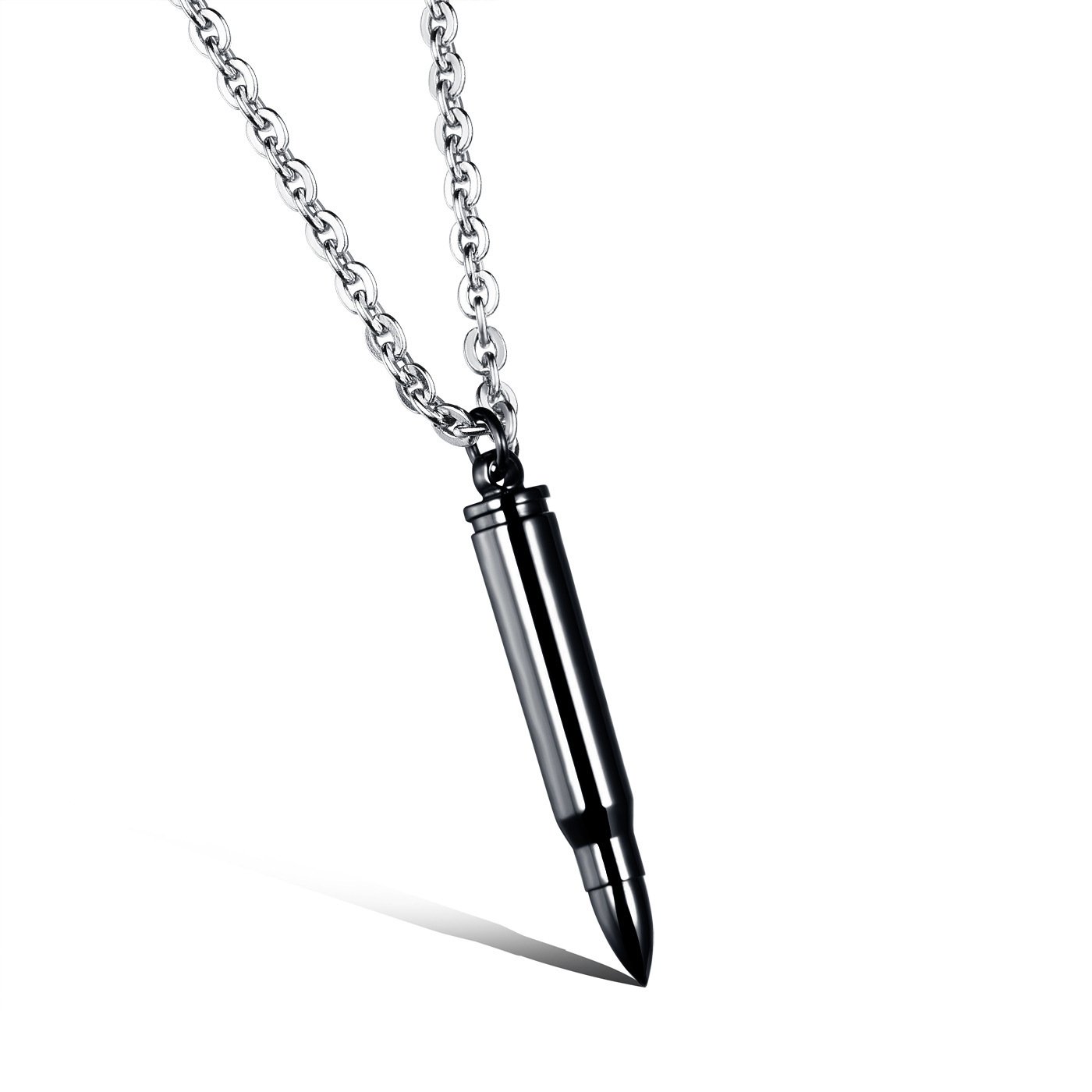 Personalized Hip Hop Bullet Stainless Steel Pendant Necklace - Image 5