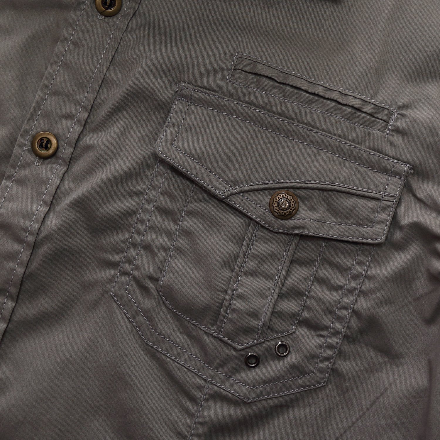 Men's Military Style Outdoor Cotton Short-sleeved Shirt - Image 10