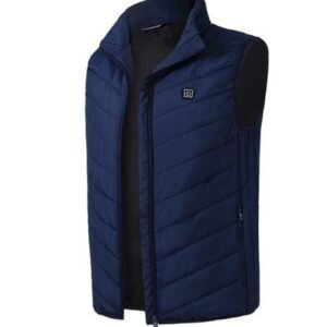 Heated Vest Smart Electric Heating Jacket Men Women Waistcoat Winter – Blue, M