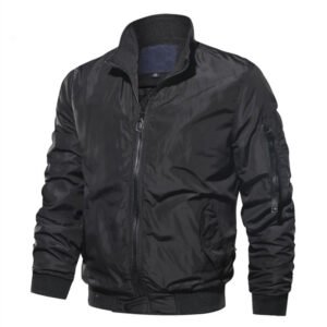 Autumn and winter men’s military style military jacket – Black, 5XL