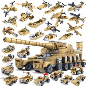 Military Building Blocks Thunder War Fire 16-in-one Toy
