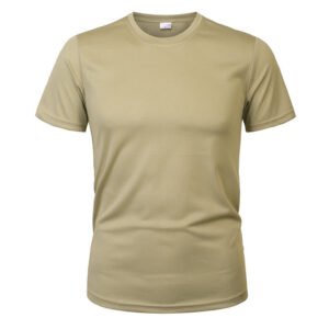 Quick-drying military fan short sleeve training suit – Khaki, M