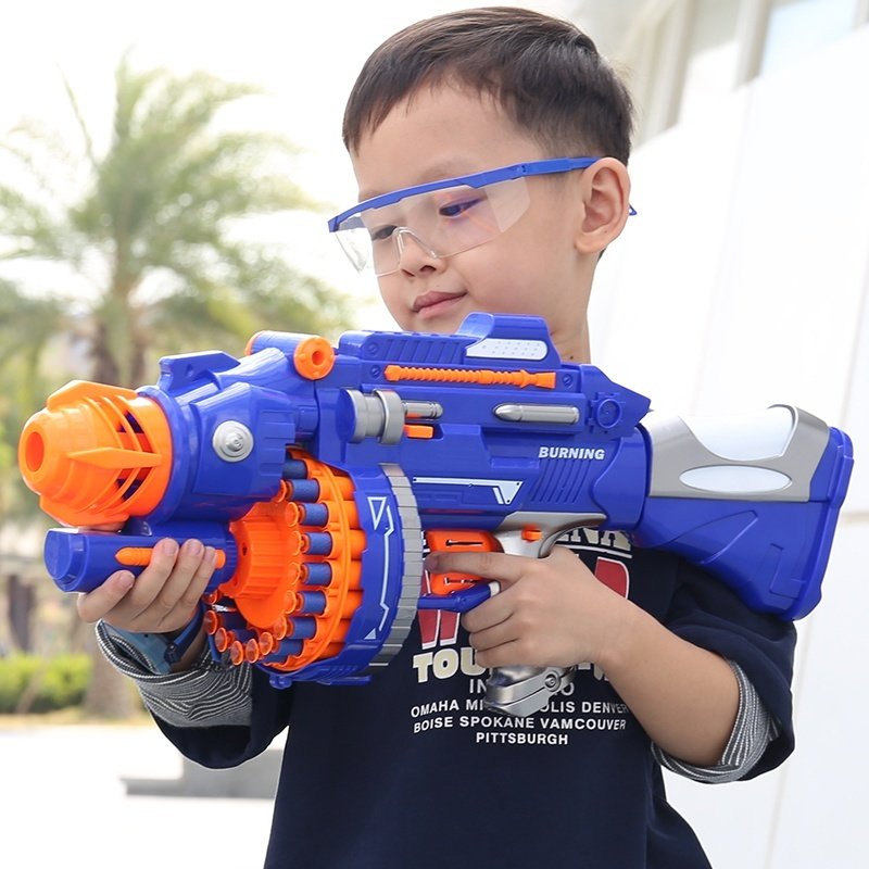 Children's Electric Continuous Hair Toy Gun Soft Bullet Gun Toy - Image 2