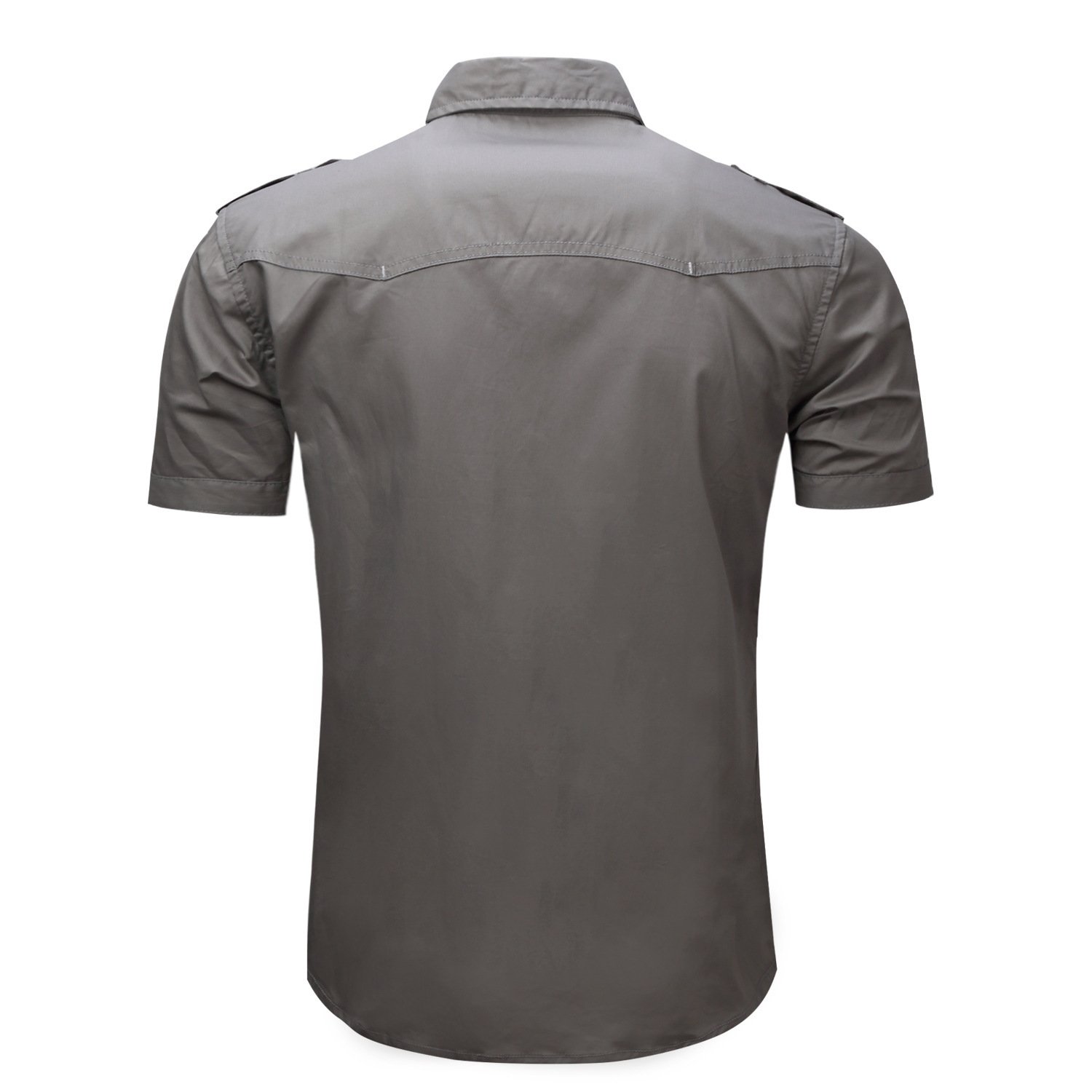 Men's Military Style Outdoor Cotton Short-sleeved Shirt - Image 7