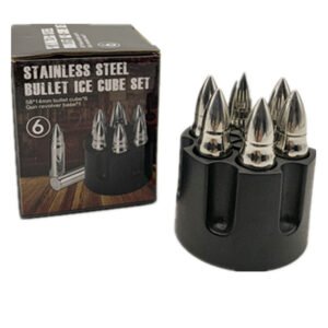 Stainless Steel Big Bullet Ice Grain Ice Calming Artifact – Silver