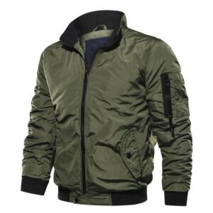 Autumn and winter men’s military style military jacket – Green, L