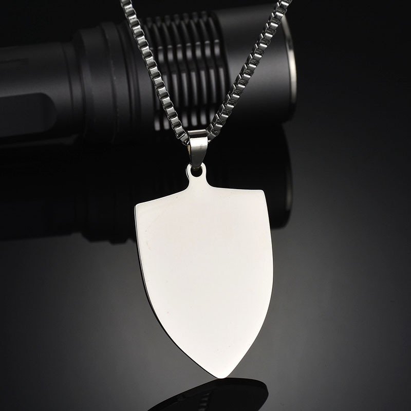 Titanium steel military brand stainless steel men's necklace private custom dog brand name pendant offering lettering - Image 9