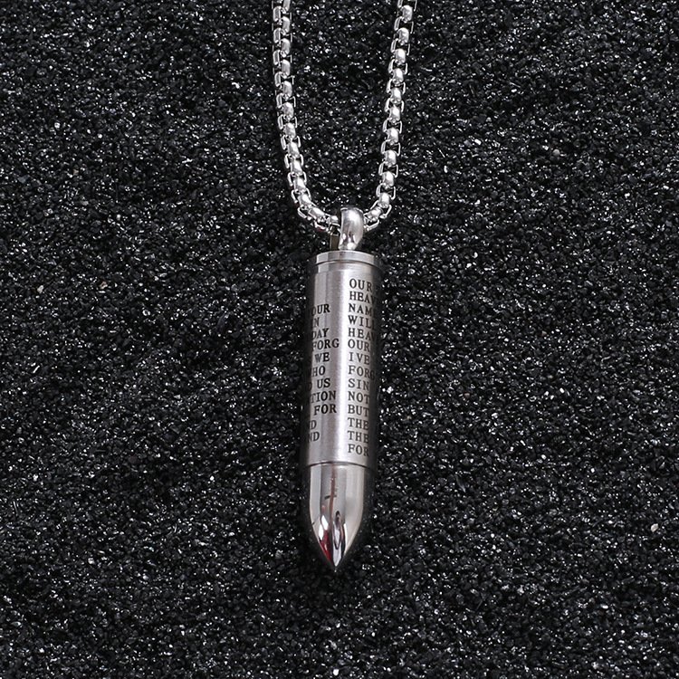 Bullet titanium steel necklace - Image 6
