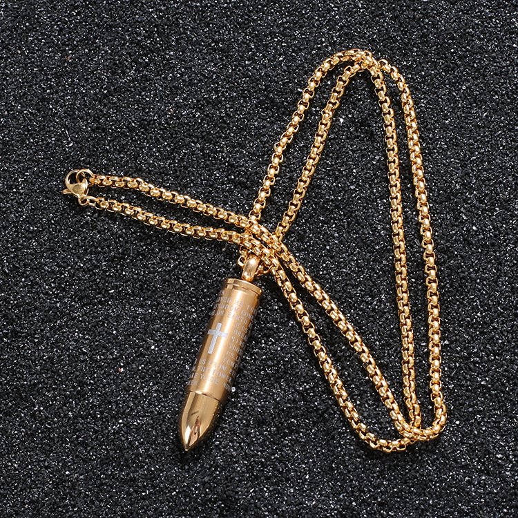 Bullet titanium steel necklace - Image 5