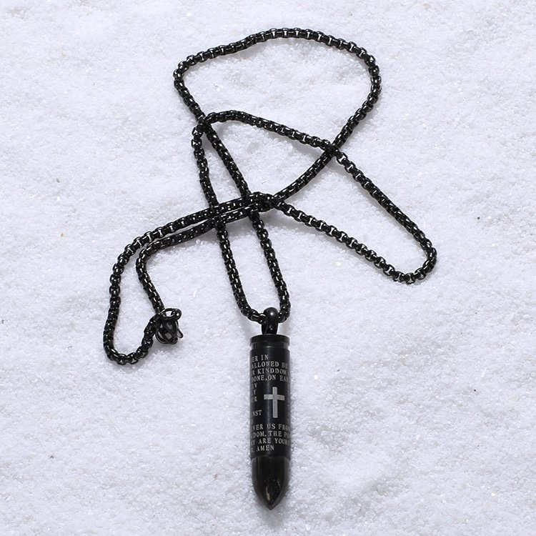 Bullet titanium steel necklace - Image 3