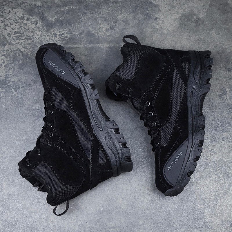 Men's Warm Snow Boots Cowhide Leather Military Shoes Men Waterproof Winter Boots - Image 5