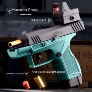 Pocket Continuous Hair Baby GX4 Throw Shell Soft Bullet Gun Launch Toy – Green High Match