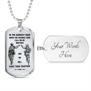 Stainless Steel Military Necklace Laser Engraving – NXD8