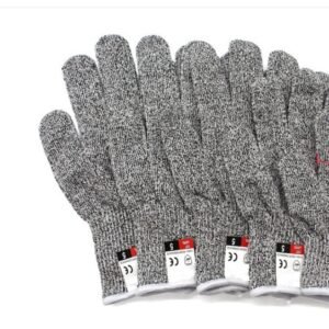 Rubber – dipped gloves against stabbing and cutting – White edge, XL