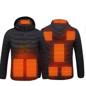New Heated Jacket Coat USB Electric Jacket Cotton Coat Heater Thermal Clothing Heating Vest Men’s Clothes Winter