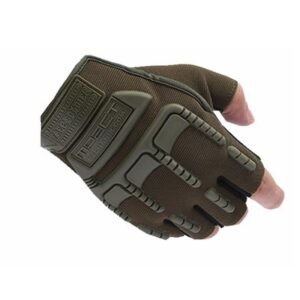 SEAL Free Soldier Half Finger Gloves Outdoor Combat Training Non-slip – Free Soldier Army Green, Onesize