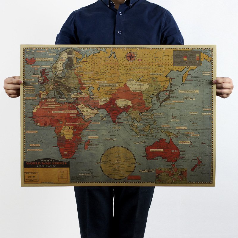 War Analysis Chart Retro Vintage Kraft Paper - Image 5
