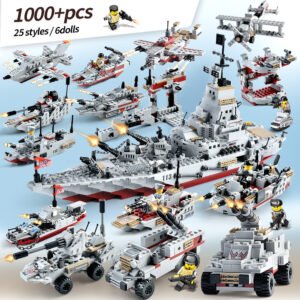 8-in-1 military battleship boy gift puzzle children toys – Building Blocks