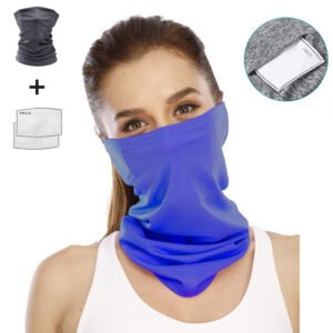 Riding mask riding mask magic scarf sports mask ice silk mask fishing sunscreen mesh mask – Blue