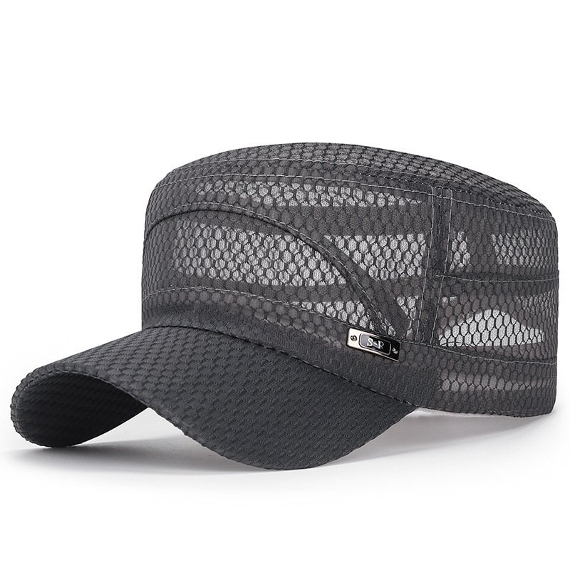 Full Mesh Flat Men's Casual Breathable Sun Visor Military Hat Sun Protection Hat - Image 3