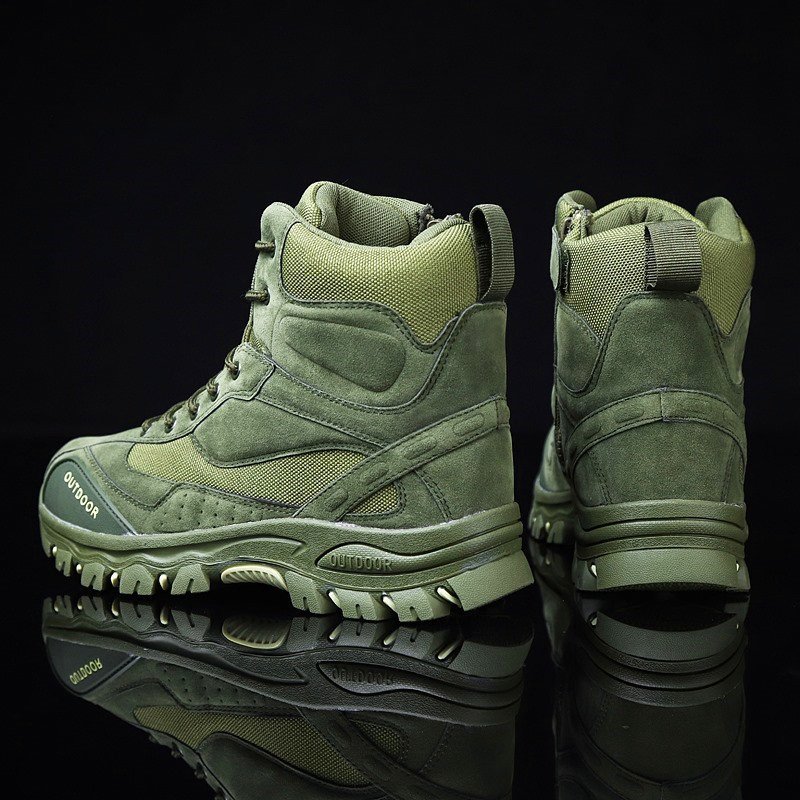 Men's Warm Snow Boots Cowhide Leather Military Shoes Men Waterproof Winter Boots - Image 3