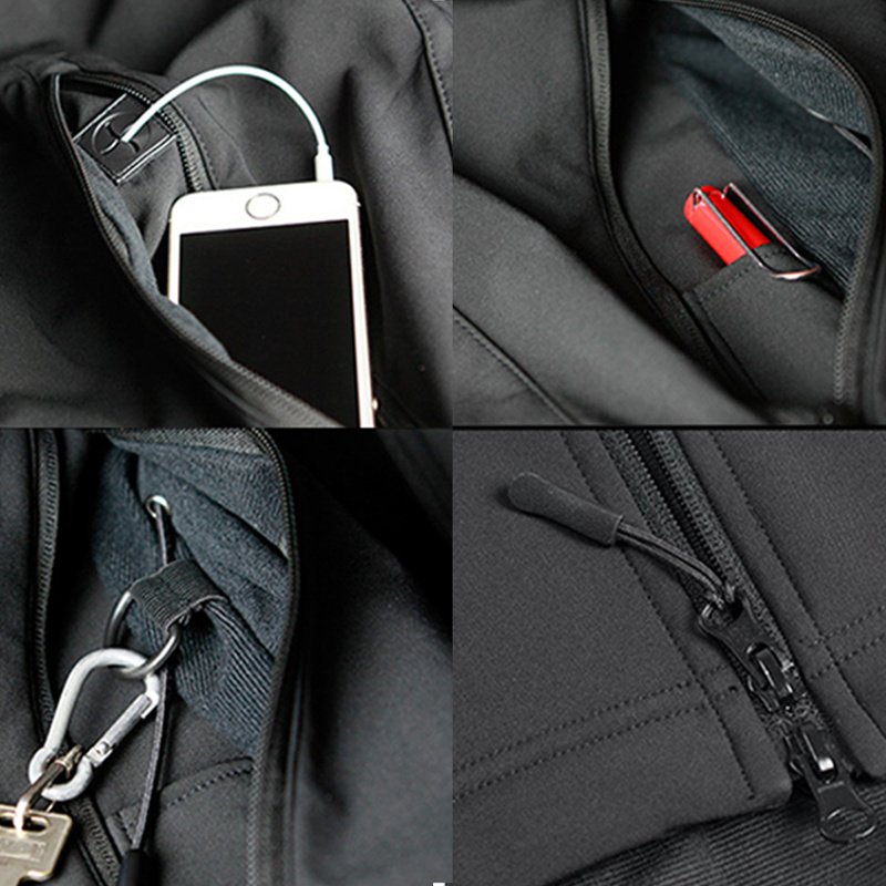 Tactical Men Soft Shell Jacket Military Hooded Coat - Image 5