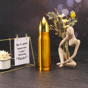 Portable Large-capacity Bullet Water Cup – Gold, 1000ml