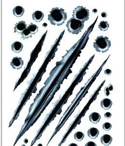 Simulation Bullet Hole Scratches Cover Decorative Car Stickers Cracks Modified 3d Creative Waterproof – Bullet hole2