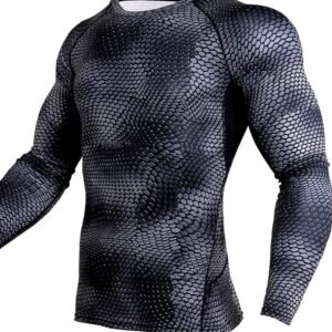 Compression Shirt Men Gym Running Shirt Quick Dry Breathable Fitness Sport Shirt Sportswear Training Sport Tight Rashguard Male – M~snake1