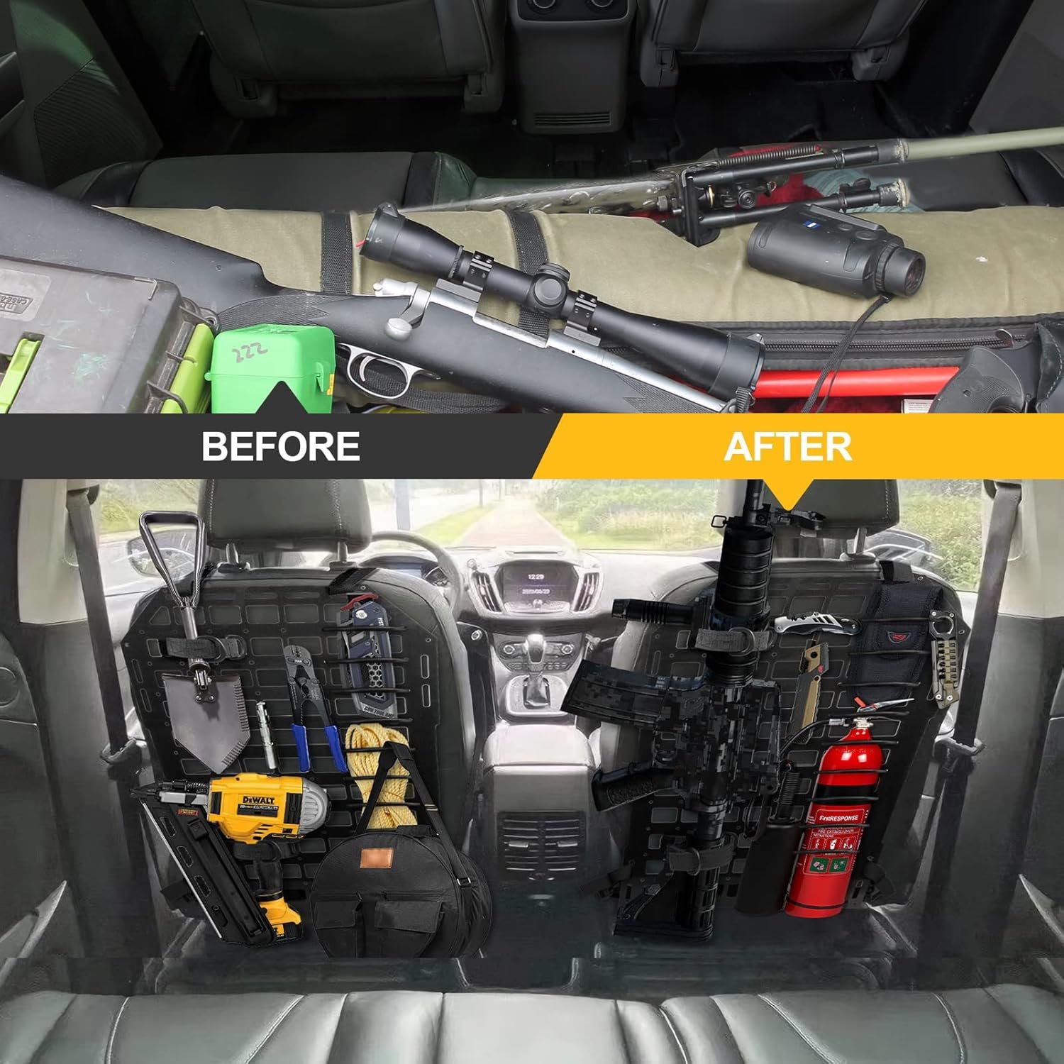 Tactical Rigid Car Seat Back MOLLE Platform - Image 8