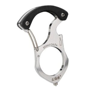 Stainless Steel Multifunctional Keychain Self Defense Tool – 045black handle