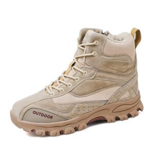 Men’s Warm Snow Boots Cowhide Leather Military Shoes Men Waterproof Winter Boots